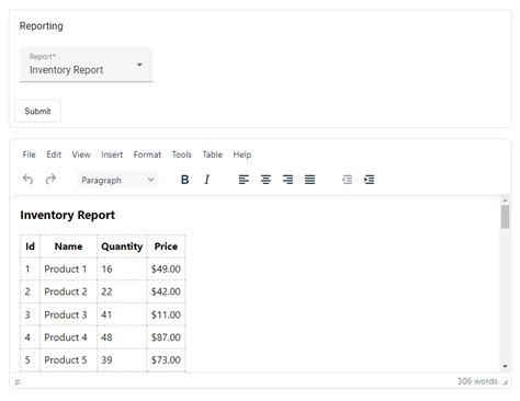 ASP.NET Core Reporting Example Free 的图像结果