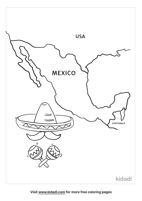Mexican Map Coloring Page at tanromanblog Blog