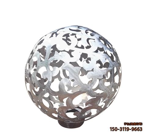 不锈钢镂空发光球_渐变七种颜色镂空球雕塑-雕塑风