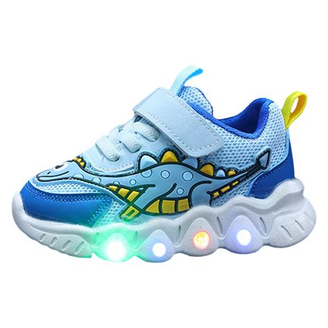 Children Sneakers Light Up Luminous Sport Shoes Cartoon Boys Dinosaur ...
