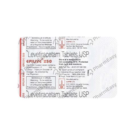 Epilive 250 MG Tablet (10): Uses, Side Effects, Price & Dosage | PharmEasy