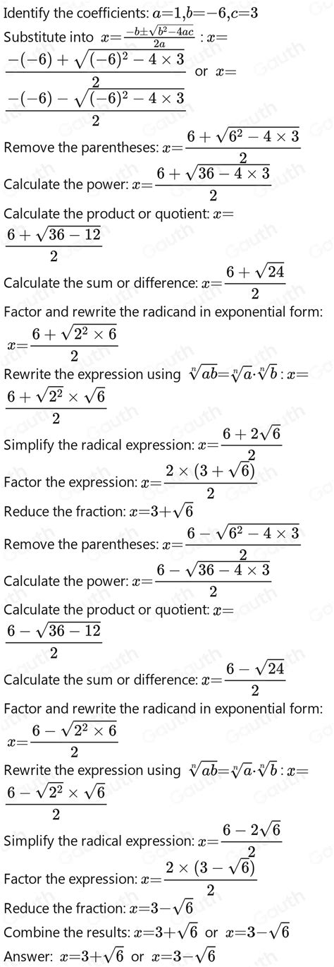 Solved: Diketahui pdang adalah akar-akar persamaan kuadrat x^2-6x+3=0 ...