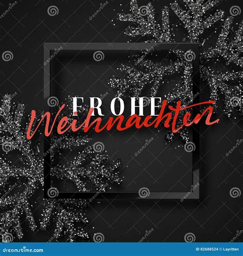 Merry Christmas. German Inscription. Frohe Weihnachten Stock Vector ...