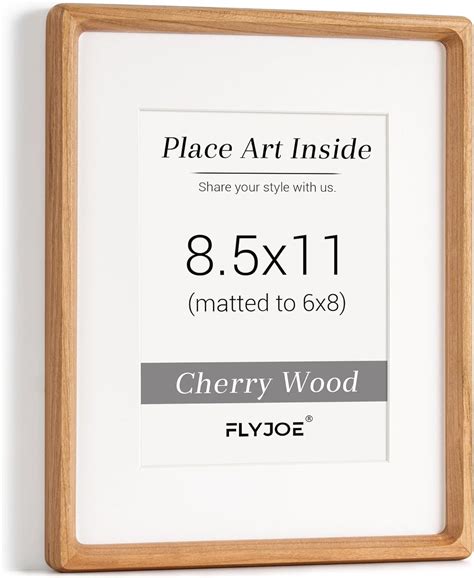 Amazon.com - 8.5 by 11 Picture Frame, USA-Sourced Natural Cherry Wood ...