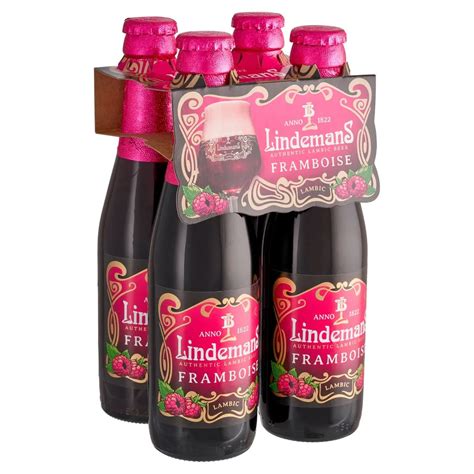 Lindemans - Authentic Lambic Beer Framboise Flessen 4 x 25 cl ...
