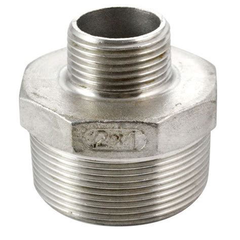 Buy 2" x 1" Male Hex Nipple Threaded Reducer Connector Pipe Fitting ...