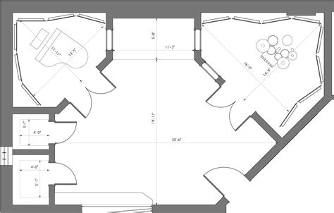 Professional Recording Studio Floor Plan