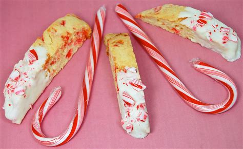 Candy Cane Biscotti | Crushed candy cane recipes, Chocolate peppermint ...