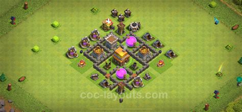 Farming Base TH4 Max Levels with Link - Town Hall Level 4 Base Copy ...