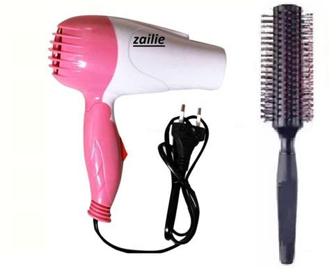 Zailie 1290 Hair Dryer High quality With Red Round Comb Price in India ...