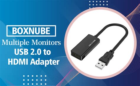 BOXNUBE USB 2.0 to HDMI Adapter for Multiple Monitors Compatible with ...