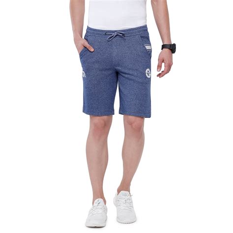 Classic Polo Men's Blue Melange Printed Slim Fit Comfy Shorts - Cielo ...