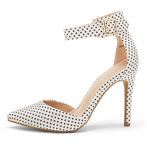 Dream Pairs Women's Ankle Strap Stilettos Pointed Toe High Heel Pumps ...