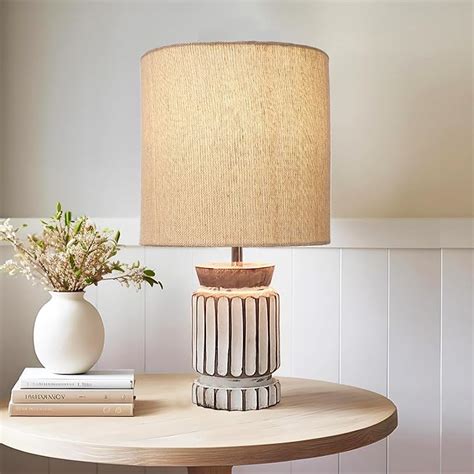 Buy Homesake® Retro Farmhouse Table Lamp for Living Room Bedroom Rustic ...