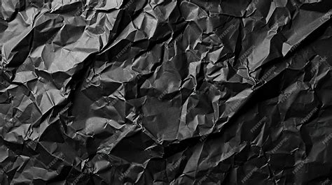 Premium Photo | Black crumpled paper background or texture Crumpled paper