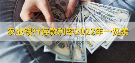 中国农业银行存款利率2022年一览表 - 财梯网