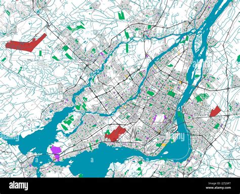 City map of Montreal, Quebec, Canada Stock Vector Image & Art - Alamy