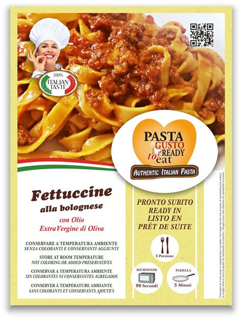 Fettuccine with Bolognese sauce - Ready Meals Room Temperature Pasta ...