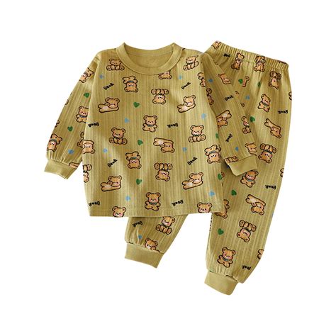 Avrntaa Toddler Pjs for Boys - Long Sleeve Shirt and Pant 2 Piece Kids ...