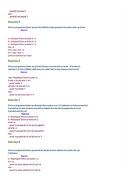 Image result for Exercice Algorithme Python