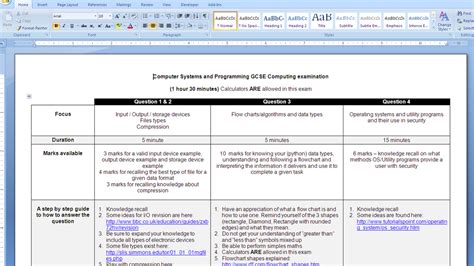 Image result for GCSE OCR CS Revision Tips