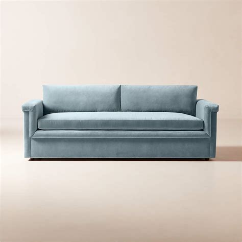 CEVA LIGHT BLUE PERFORMANCE VELVET SLEEPER SOFA - Alisarch