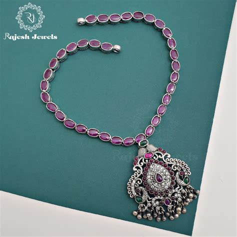 Fabulant Kemp Oxidised Necklace – Rajesh Jewels