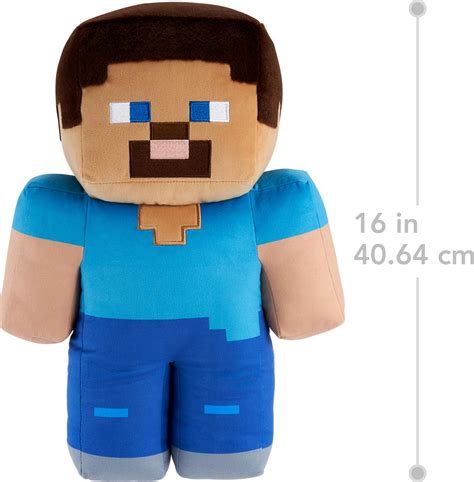 Snapklik.com : Mattel Minecraft Steve Jumbo Plush Figure, Large 16-inch ...
