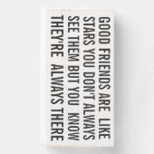 Good Friends Like Stars Quote Wooden Box Sign | Zazzle