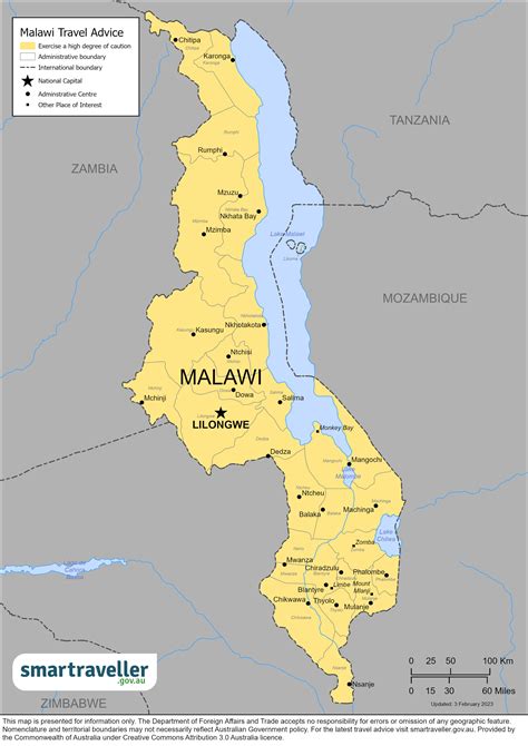 map of malawi africa