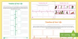 My Personal Timeline Worksheet (teacher made) - Twinkl