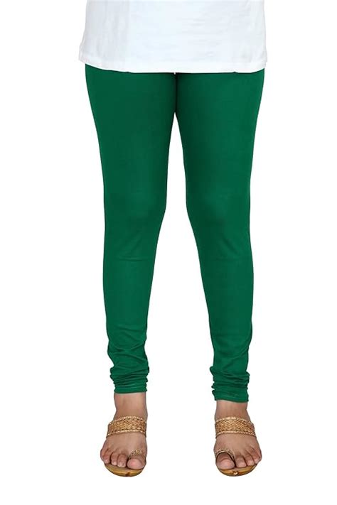 Buy Hirshita Women's Pakistani Green HRLEGCC18 Cotton Churidar Leggings ...