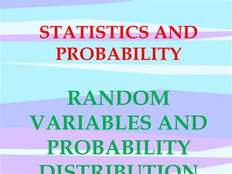 Random Variables and Probability Distribution 的图像结果
