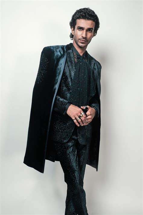 Buy Green Silk, Velvet Beads, Embroidery Supernova Jacket For Men by ...