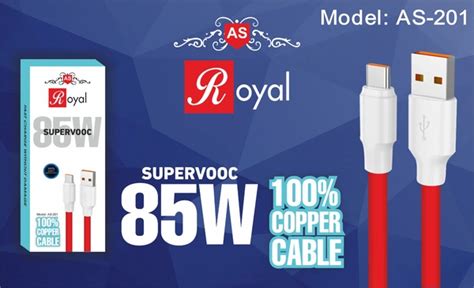 Royal As ( 120w ) Usb To iPhone Super Vooc Metal Cable