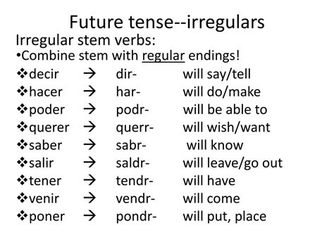 PPT - El tiempo futuro PowerPoint Presentation, free download - ID:4727617