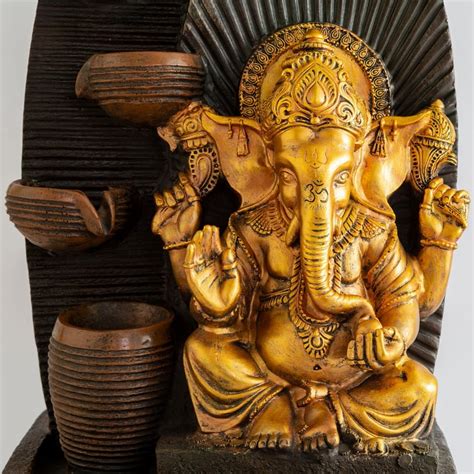 Buy Cascade Ceramic Ganesha Fountain - 32x24x70cm from Home Centre at ...