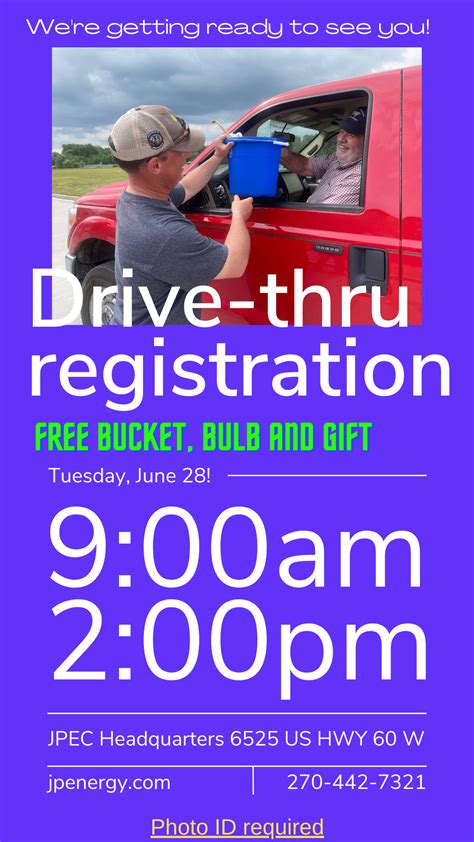 Drive-thru registration announcement – Jackson Purchase Energy Cooperative