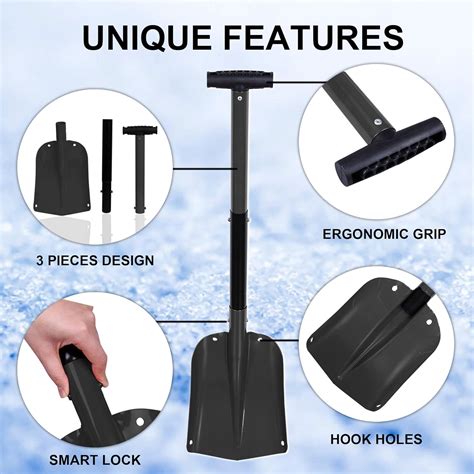 Buy CARTMAN Aluminium Sport Shovel, Utility Scalable Camping Shovel ...