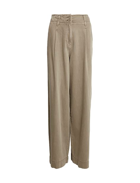 Buy Lyocell™ Blend Pleated Wide Leg Trouser at Marks & Spencer