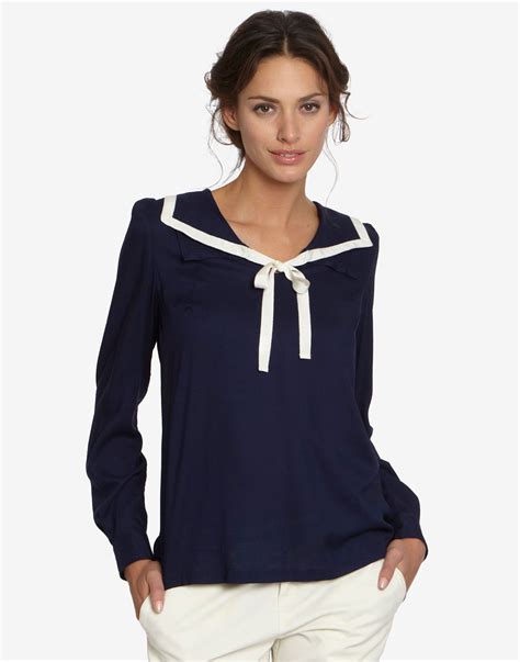 Womens Navy Blue Button Down Blouse at Raymon Nguyen blog