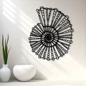 NEXTSTEP1 Nautilus Spiral Shell Metal Wall Art | Decorative Wall Accent ...