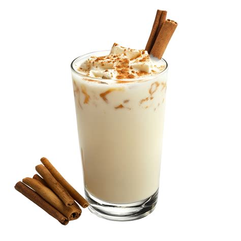 Delicious horchata drink prepared with milk, vanilla, and cinnamon ...