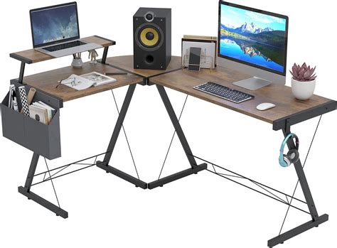 Dripex L Shaped Corner Desk with Monitor Stand and India | Ubuy