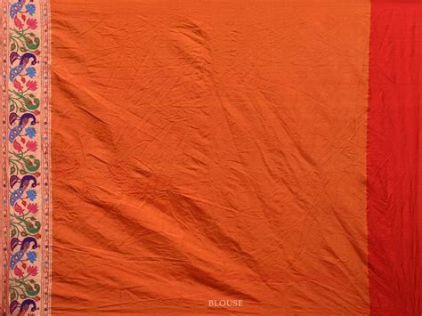 Dark Blue Bandhani Paithani Silk Handloom Saree with Peacock Parrot Bo ...