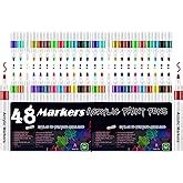 Ohuhu Acrylic Paint Pens: 30 Colors Daul Tip (Round & Fine) Acrylic ...