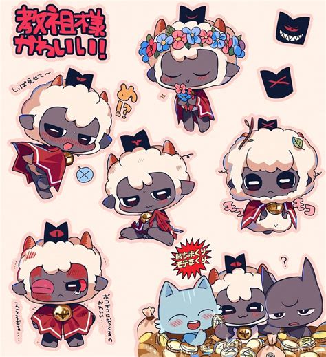 the lamb, red crown, the one who waits, and followers (cult of the lamb ...