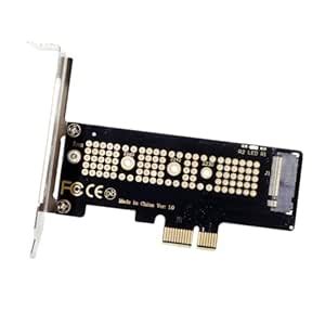 JSER Low Profile PCI-E 3.0 PCIE 4.0 x4 Lane to M.2 NGFF M-Key SSD Nvme ...