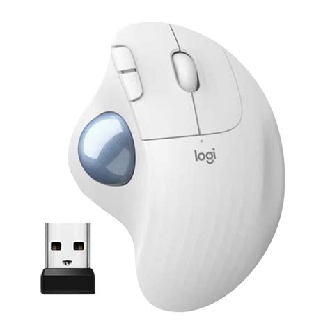 Buy Logitech Ergo M575 Wireless Trackball Mouse, white Online at Lowest ...