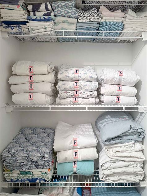 Organizing a Linen Closet with DIY Elastic Bands for Our Sheets - At ...